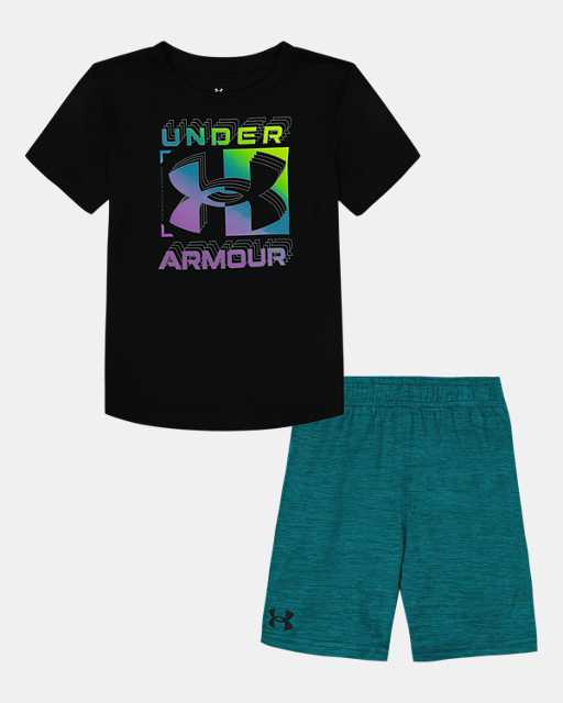 Infant Boys' UA Flip-Logo Side Stripe Shorts Set